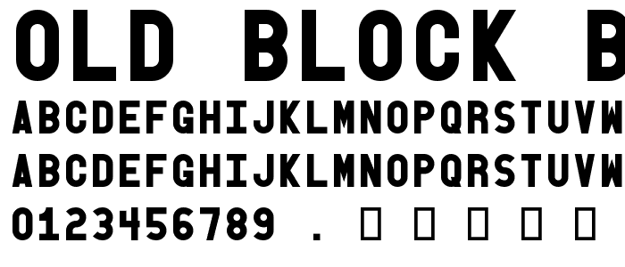 Old Block Black Font Basic Various